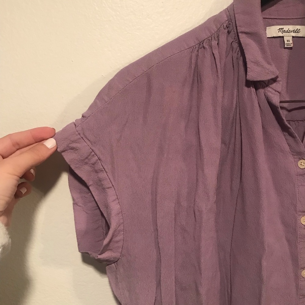Madewell Lavender Button-Down Blouse - image 4
